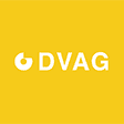 DVAG Logo auf gelbem Grund